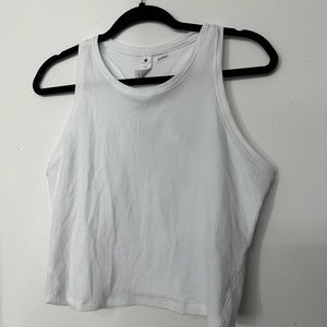 Yogalicious White ribbed tank